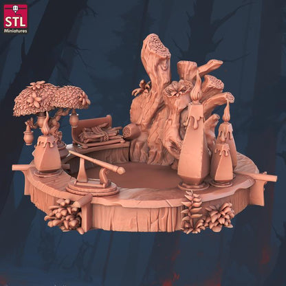 Staff Crafters - Townsfolk NPCs - 32mm Scale - Unpainted Miniature for DnD, Pathfinder, Tabletop RPGs - STL Miniatures