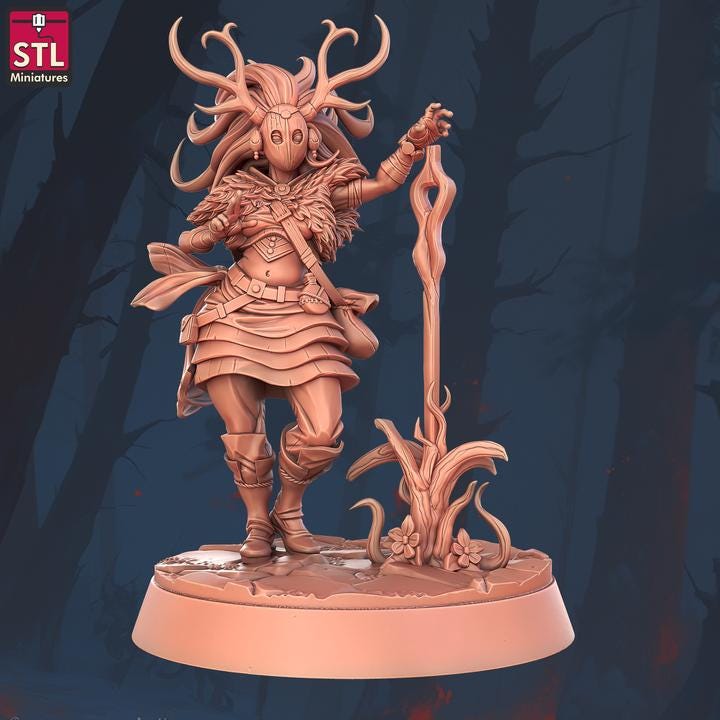 Staff Crafters - Townsfolk NPCs - 32mm Scale - Unpainted Miniature for DnD, Pathfinder, Tabletop RPGs - STL Miniatures