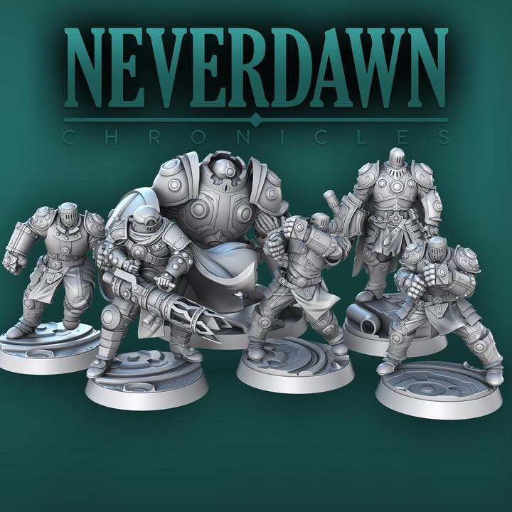 Luminaries Set - Neverdawn Chronicles - 32mm Scale - Unpainted Miniature for DnD, Pathfinder, Tabletop RPGs