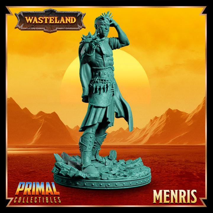 Psionist, Menris - 28mm, 32mm, 75mm Scale - Unpainted Miniature for DnD, Pathfinder, Tabletop RPGs &d Dioramas - Primal Collectibles