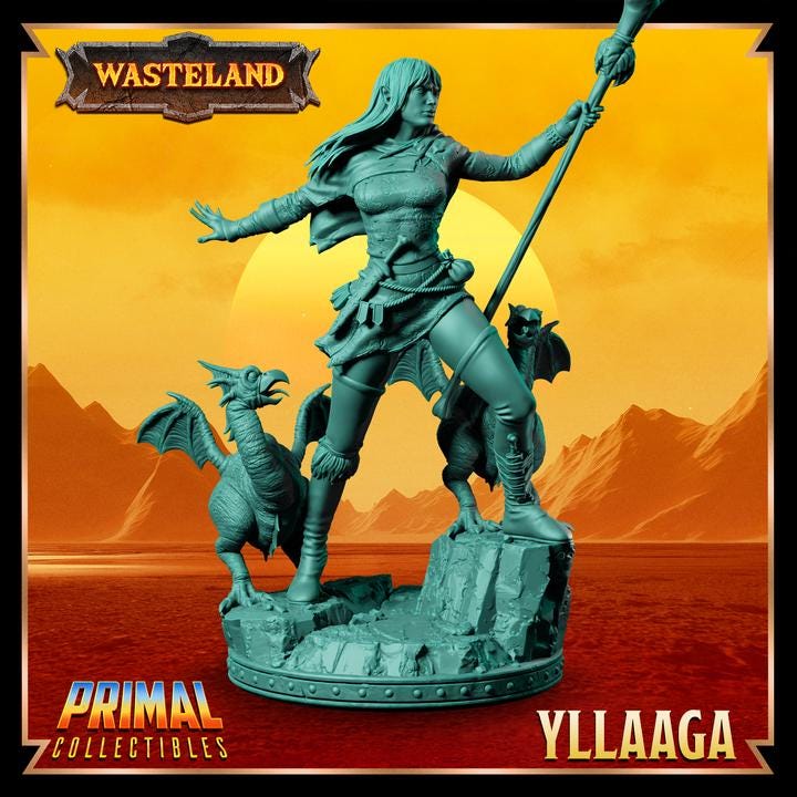 Half Elf Druid, Yllaga - 28mm, 32mm, 75mm Scale - Unpainted Miniature for DnD, Pathfinder, Tabletop RPGs &d Dioramas - Primal Collectibles