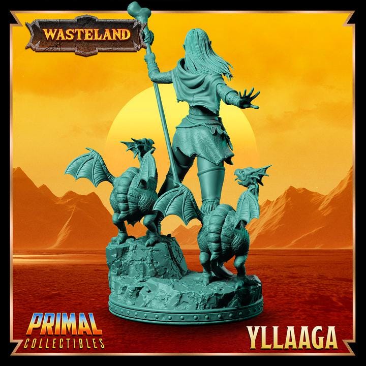 Half Elf Druid, Yllaga - 28mm, 32mm, 75mm Scale - Unpainted Miniature for DnD, Pathfinder, Tabletop RPGs &d Dioramas - Primal Collectibles