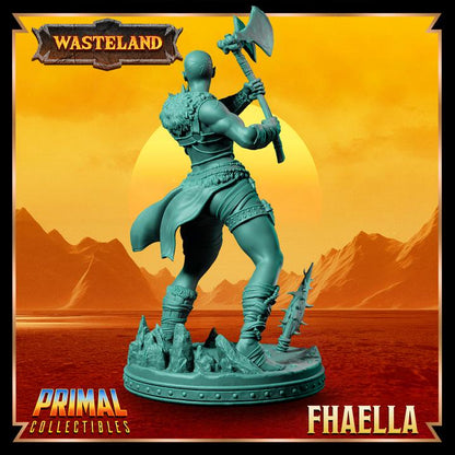 Mul Wild, Fhaella, Wasteland Set - 28mm, 32mm, 75mm Scale - Unpainted Miniature for DnD, Pathfinder, Tabletop RPGs