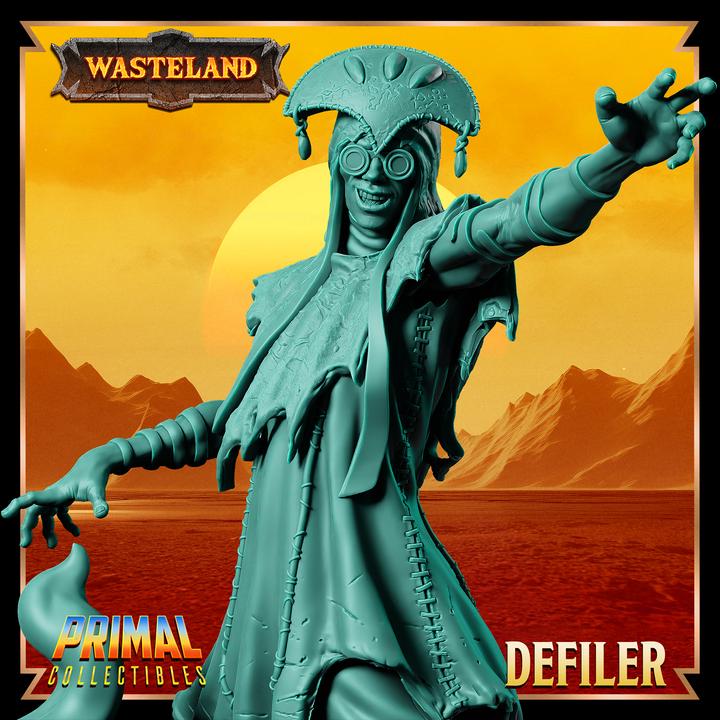 Defiler, Human Warlock - 28mm, 32mm, 75mm Scale - Unpainted Miniature for DnD, Pathfinder, Tabletop RPGs &d Dioramas - Primal Collectibles
