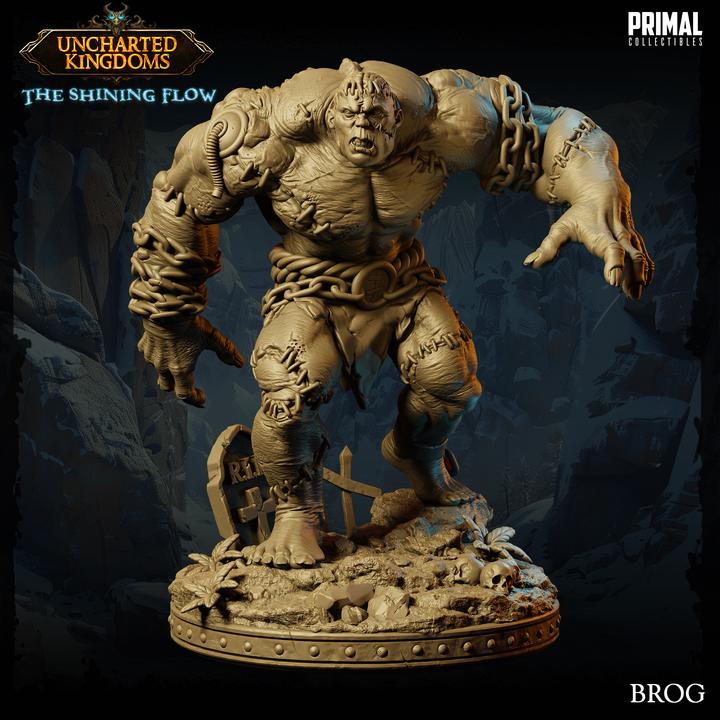 Flesh Golem, Brog - Uncharted Kingdoms - 28mm, 32mm Scale - Unpainted Miniature for DnD, Pathfinder, Tabletop RPGs &d Dioramas
