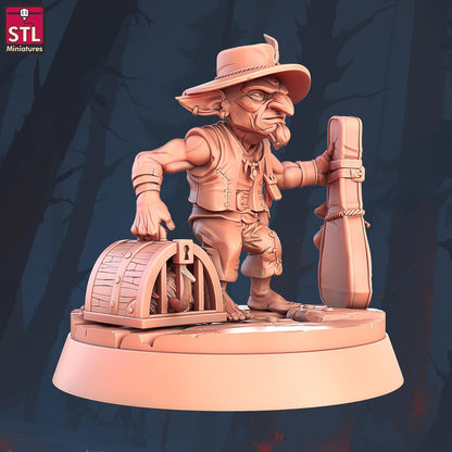 Hostel Guest, Pose A, Halfling Hostel Set - Townsfolk - 32mm Scale - Unpainted Miniature for DnD, Pathfinder, Tabletop RPGs - STL Miniatures