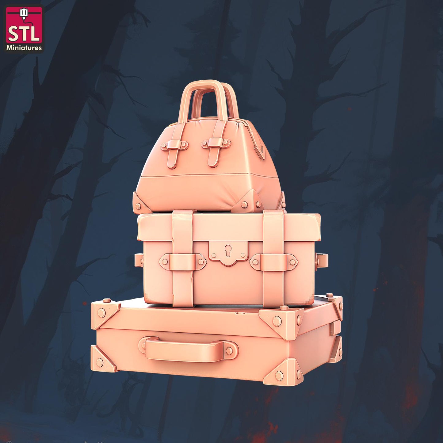 Textile Stall Set, Clothing Merchant - Townsfolk NPCs - 32mm Scale - Unpainted Miniature for DnD, Pathfinder, Tabletop RPGs - STL Miniatures