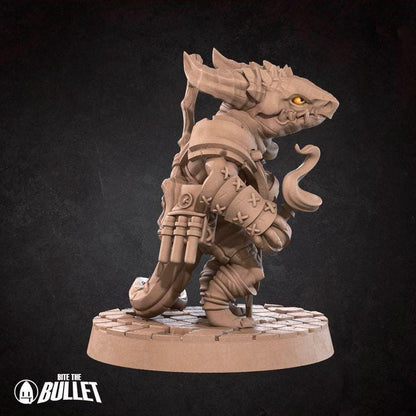 Kobold Alchemist with Flasks - 32mm, 35mm Scale - Unpainted Miniature for DnD, Pathfinder, Tabletop RPGs - Bite the Bullet