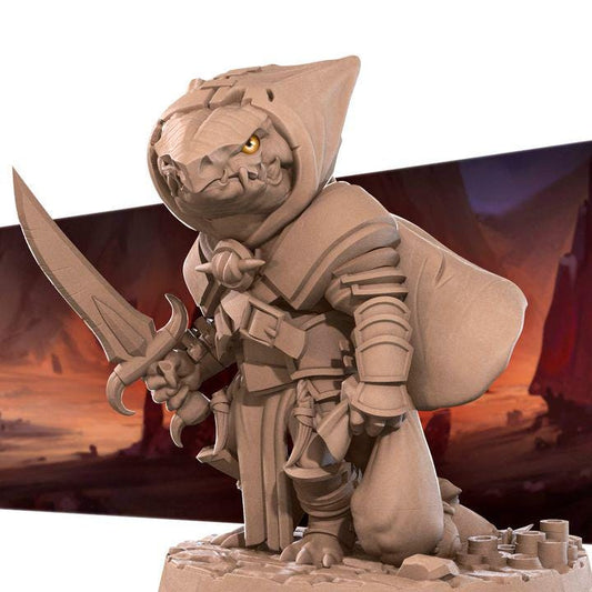 Kobold Rogue - 32mm, 35mm Scale - Unpainted Miniature for DnD, Pathfinder, Tabletop RPGs - Bite the Bullet