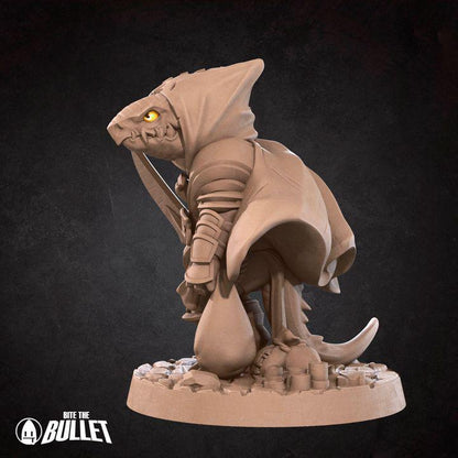 Kobold Rogue - 32mm, 35mm Scale - Unpainted Miniature for DnD, Pathfinder, Tabletop RPGs - Bite the Bullet