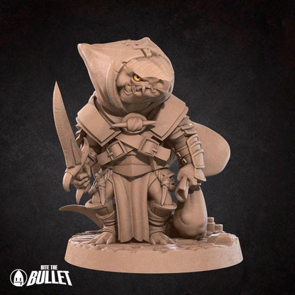 Kobold Rogue - 32mm, 35mm Scale - Unpainted Miniature for DnD, Pathfinder, Tabletop RPGs - Bite the Bullet
