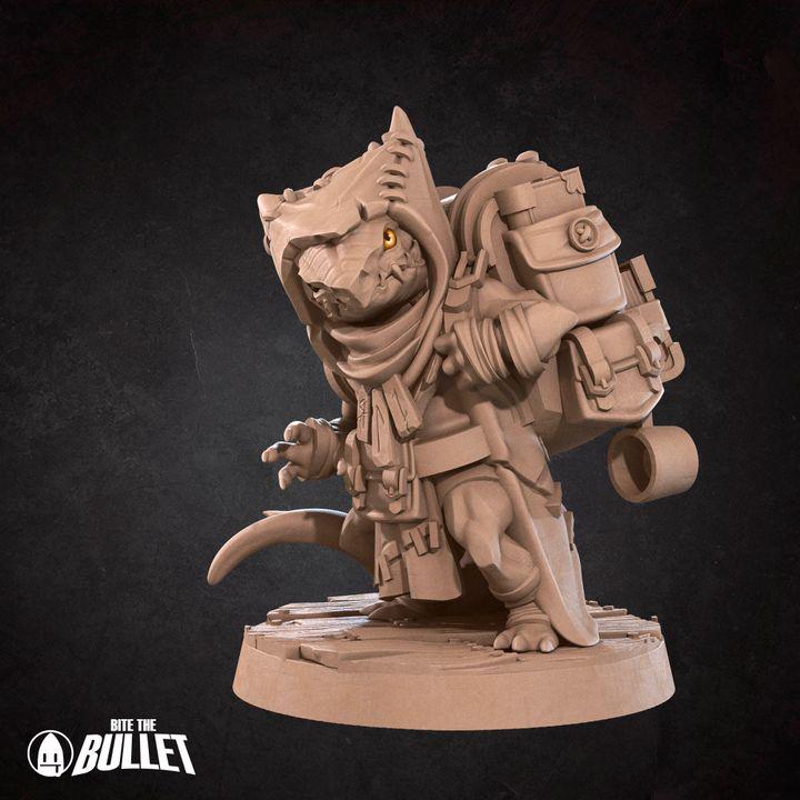 Kobold Witch - 32mm, 35mm Scale - Unpainted Miniature for DnD, Pathfinder, Tabletop RPGs - Bite the Bullet