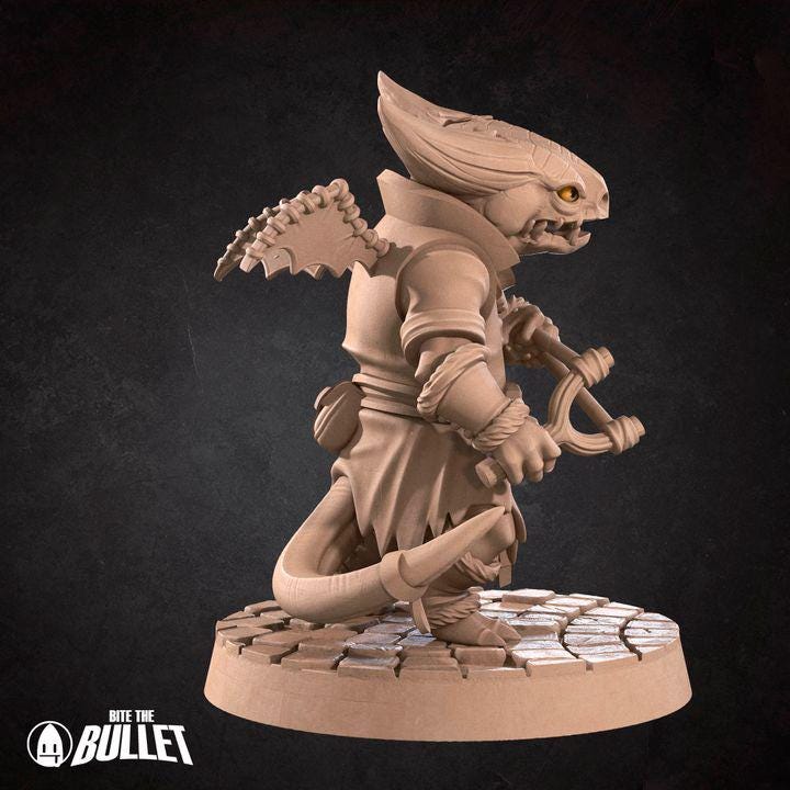 Kobold Marauder - 32mm, 35mm Scale - Unpainted Miniature for DnD, Pathfinder, Tabletop RPGs - Bite the Bullet