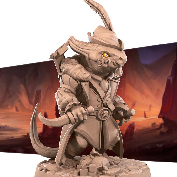 Kobold Minstrel - 32mm, 35mm Scale - Unpainted Miniature for DnD, Pathfinder, Tabletop RPGs - Bite the Bullet