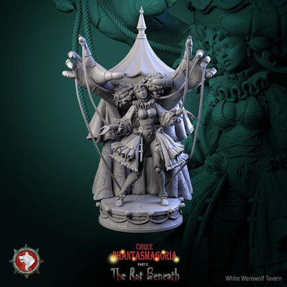 Mimette, Marionette Maiden - 32mm, 75mm Scale - Unpainted Miniature for DnD, Pathfinder, Tabletop RPGs - White Werewolf Tavern