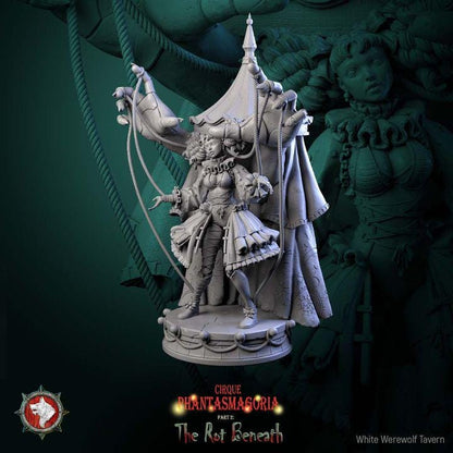 Mimette, Marionette Maiden - 32mm, 75mm Scale - Unpainted Miniature for DnD, Pathfinder, Tabletop RPGs - White Werewolf Tavern