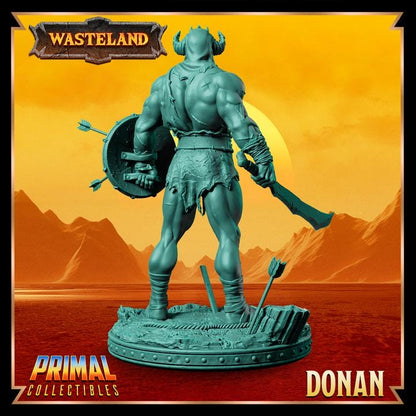 Human Gladiator, Donan - 28mm, 32mm, 75mm Scale - Unpainted Miniature for DnD, Pathfinder, Tabletop RPGs, and Dioramas - Primal Collectibles