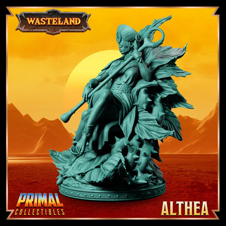 Sorcerer Queen, Althea - 28mm, 32mm, 75mm Scale - Unpainted Miniature for DnD, Pathfinder, Tabletop RPGs & Dioramas - Primal Collectibles
