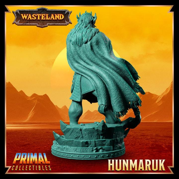 Sorcerer King, Hunmaruk - 28mm, 32mm, 75mm Scale - Unpainted Miniature for DnD, Pathfinder, Tabletop RPGs &d Dioramas - Primal Collectibles
