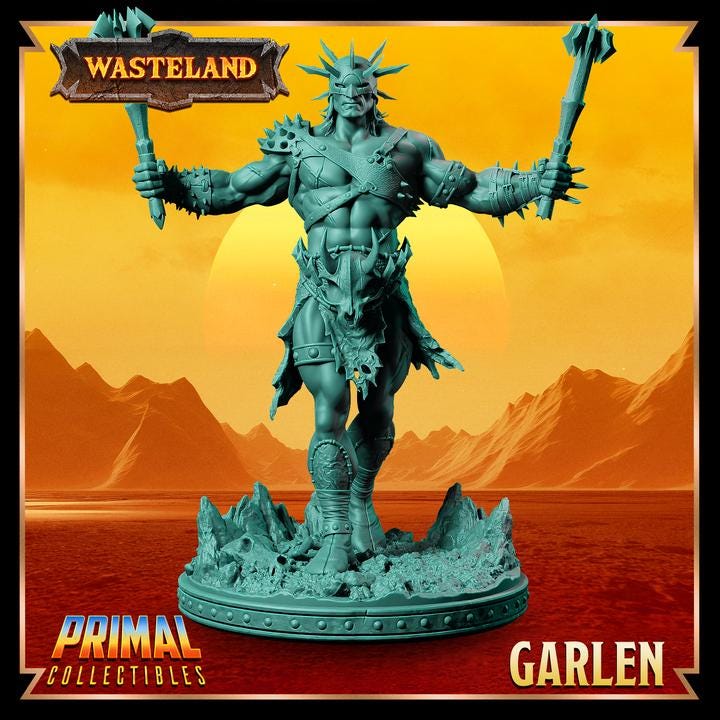 Psionist, Garlen - 28mm, 32mm, 75mm Scale - Unpainted Miniature for DnD, Pathfinder, Tabletop RPGs, and Dioramas - Primal Collectibles
