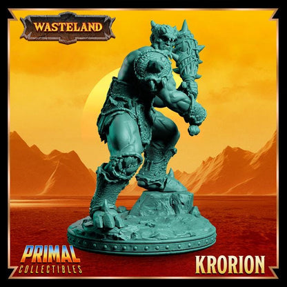 Human Gladiator, Krorion - 28mm, 32mm, 75mm Scale - Unpainted Miniature for DnD, Pathfinder, Tabletop RPGs & Dioramas - Primal Collectibles