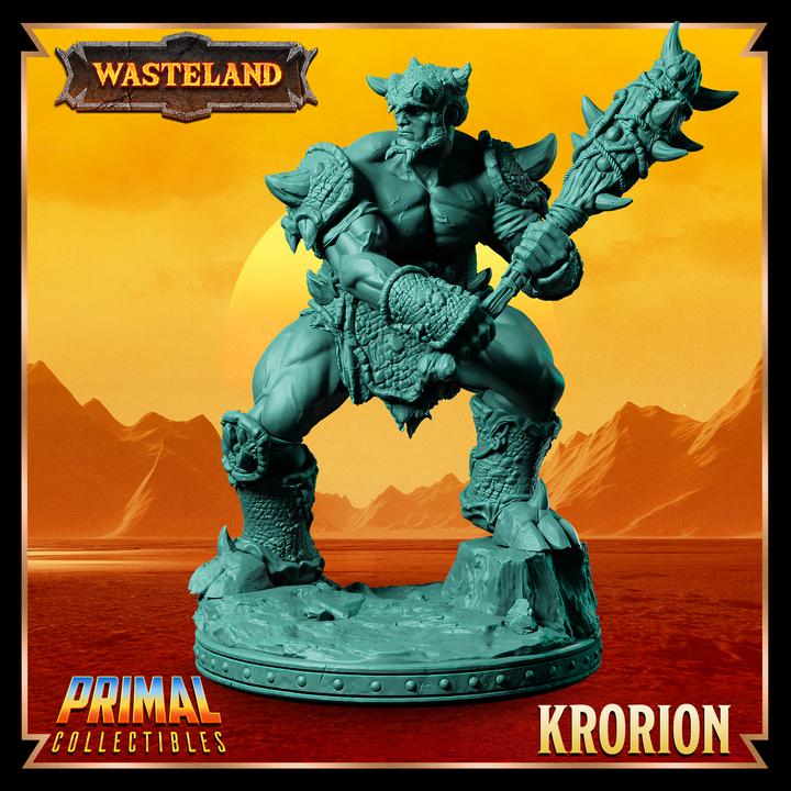 Human Gladiator, Krorion - 28mm, 32mm, 75mm Scale - Unpainted Miniature for DnD, Pathfinder, Tabletop RPGs & Dioramas - Primal Collectibles