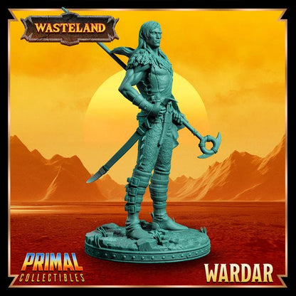 Elf Ranger, Wardar - 28mm, 32mm, 75mm Scale - Unpainted Miniature for DnD, Pathfinder, Tabletop RPGs &d Dioramas - Primal Collectibles