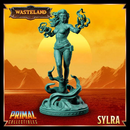 Human Witch, Syldra - 28mm, 32mm, 75mm Scale - Unpainted Miniature for DnD, Pathfinder, Tabletop RPGs &d Dioramas - Primal Collectibles
