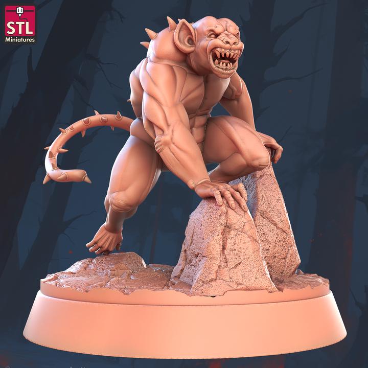 Vaplorphines, Monkey Monsters - 32mm Scale - Unpainted Miniature for DnD, Pathfinder, Tabletop RPGs - STL Miniatures