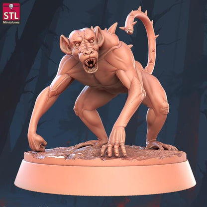 Vaplorphines, Monkey Monsters - 32mm Scale - Unpainted Miniature for DnD, Pathfinder, Tabletop RPGs - STL Miniatures