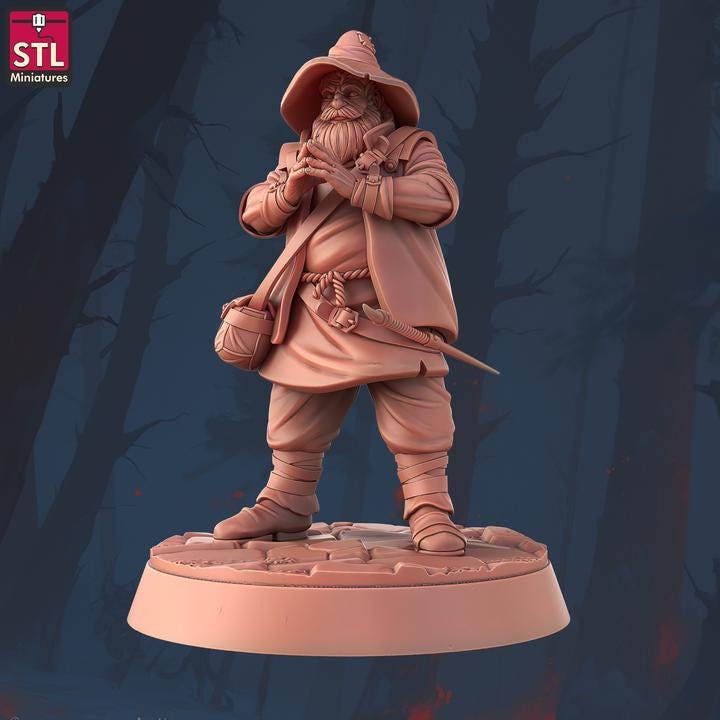 Staff Crafters - Townsfolk NPCs - 32mm Scale - Unpainted Miniature for DnD, Pathfinder, Tabletop RPGs - STL Miniatures