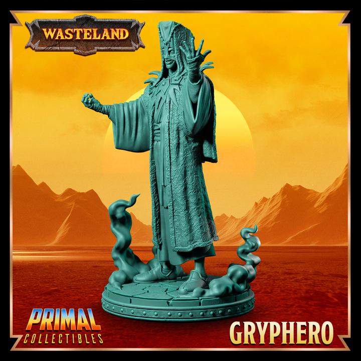 Templar, Gryphero - 28mm, 32mm, 75mm Scale - Unpainted Miniature for DnD, Pathfinder, Tabletop RPGs &d Dioramas - Primal Collectibles