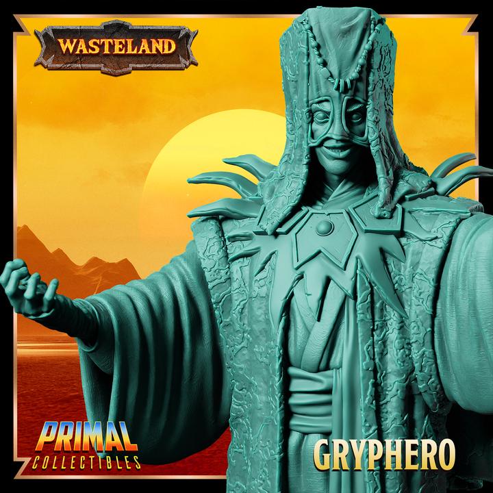 Templar, Gryphero - 28mm, 32mm, 75mm Scale - Unpainted Miniature for DnD, Pathfinder, Tabletop RPGs &d Dioramas - Primal Collectibles