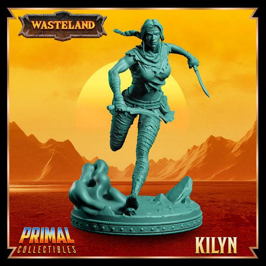Female Elf Rogue, Kilyn - 28mm, 32mm, 75mm Scale - Unpainted Miniature for DnD, Pathfinder, Tabletop RPGs &d Dioramas - Primal Collectibles