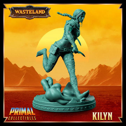 Female Elf Rogue, Kilyn - 28mm, 32mm, 75mm Scale - Unpainted Miniature for DnD, Pathfinder, Tabletop RPGs &d Dioramas - Primal Collectibles