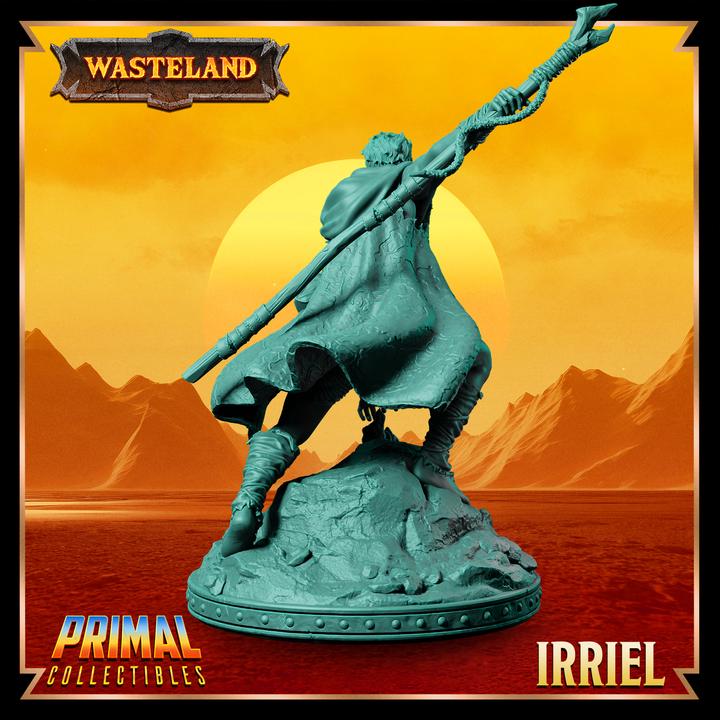 Human Monk, Irriel - 28mm, 32mm, 75mm Scale - Unpainted Miniature for DnD, Pathfinder, Tabletop RPGs &d Dioramas - Primal Collectibles