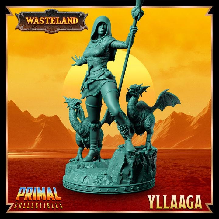Half Elf Druid, Yllaga - 28mm, 32mm, 75mm Scale - Unpainted Miniature for DnD, Pathfinder, Tabletop RPGs &d Dioramas - Primal Collectibles