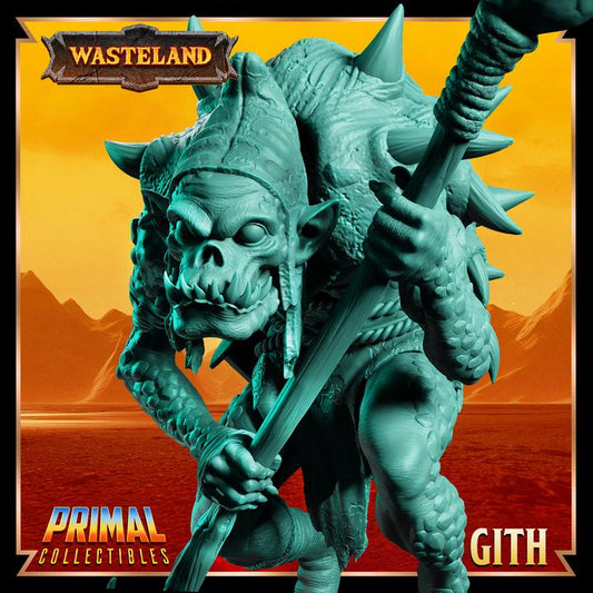Gith - Wasteland Set - 28mm, 32mm, 75mm Scale - Unpainted Miniature for DnD, Pathfinder, Tabletop RPGs