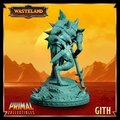 Gith - Wasteland Set - 28mm, 32mm, 75mm Scale - Unpainted Miniature for DnD, Pathfinder, Tabletop RPGs