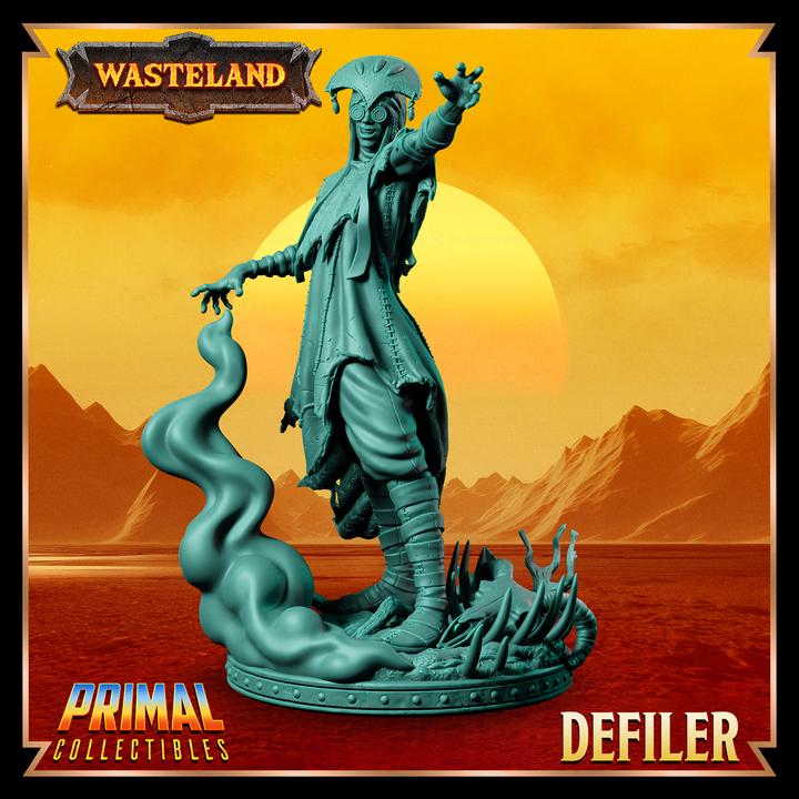Defiler, Human Warlock - 28mm, 32mm, 75mm Scale - Unpainted Miniature for DnD, Pathfinder, Tabletop RPGs &d Dioramas - Primal Collectibles