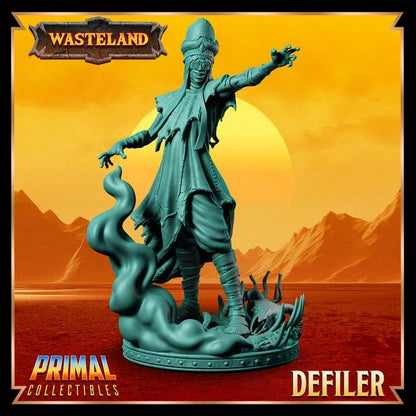 Defiler, Human Warlock - 28mm, 32mm, 75mm Scale - Unpainted Miniature for DnD, Pathfinder, Tabletop RPGs &d Dioramas - Primal Collectibles