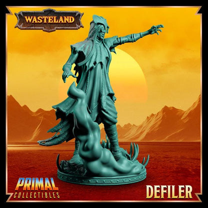 Defiler, Human Warlock - 28mm, 32mm, 75mm Scale - Unpainted Miniature for DnD, Pathfinder, Tabletop RPGs &d Dioramas - Primal Collectibles