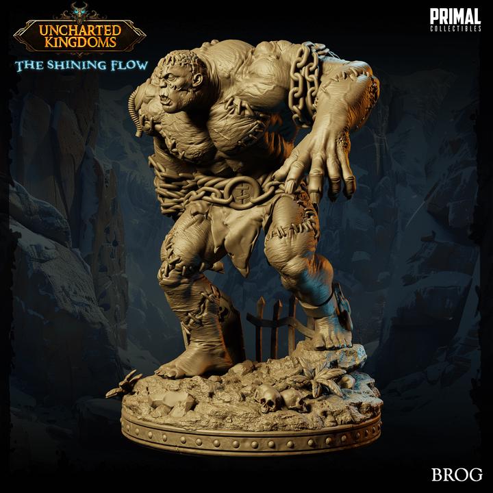 Flesh Golem, Brog - Uncharted Kingdoms - 28mm, 32mm Scale - Unpainted Miniature for DnD, Pathfinder, Tabletop RPGs &d Dioramas