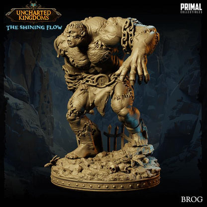 Flesh Golem, Brog - Uncharted Kingdoms - 28mm, 32mm Scale - Unpainted Miniature for DnD, Pathfinder, Tabletop RPGs &d Dioramas