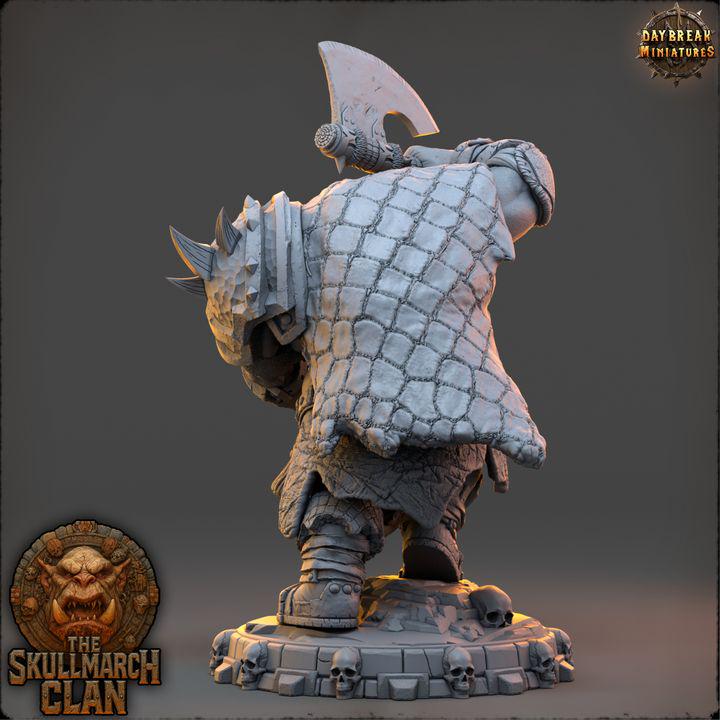 Brathok Gravesinger - The Skullmarch Clan - 32mm Scale - Unpainted Miniature for DnD, Pathfinder, Tabletop RPGs - Daybreak Miniatures