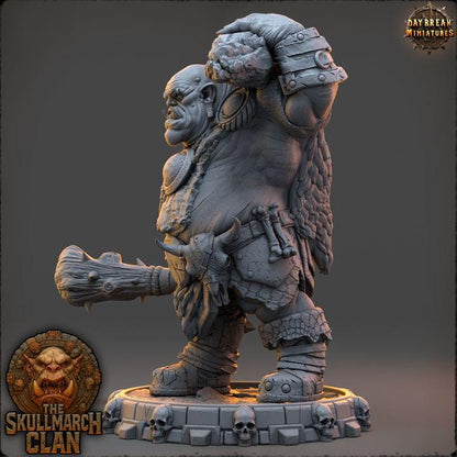 Krathor Bannerless - The Skullmarch Clan - 32mm Scale - Unpainted Miniature for DnD, Pathfinder, Tabletop RPGs - Daybreak Miniatures