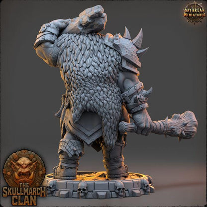 Krathor Bannerless - The Skullmarch Clan - 32mm Scale - Unpainted Miniature for DnD, Pathfinder, Tabletop RPGs - Daybreak Miniatures