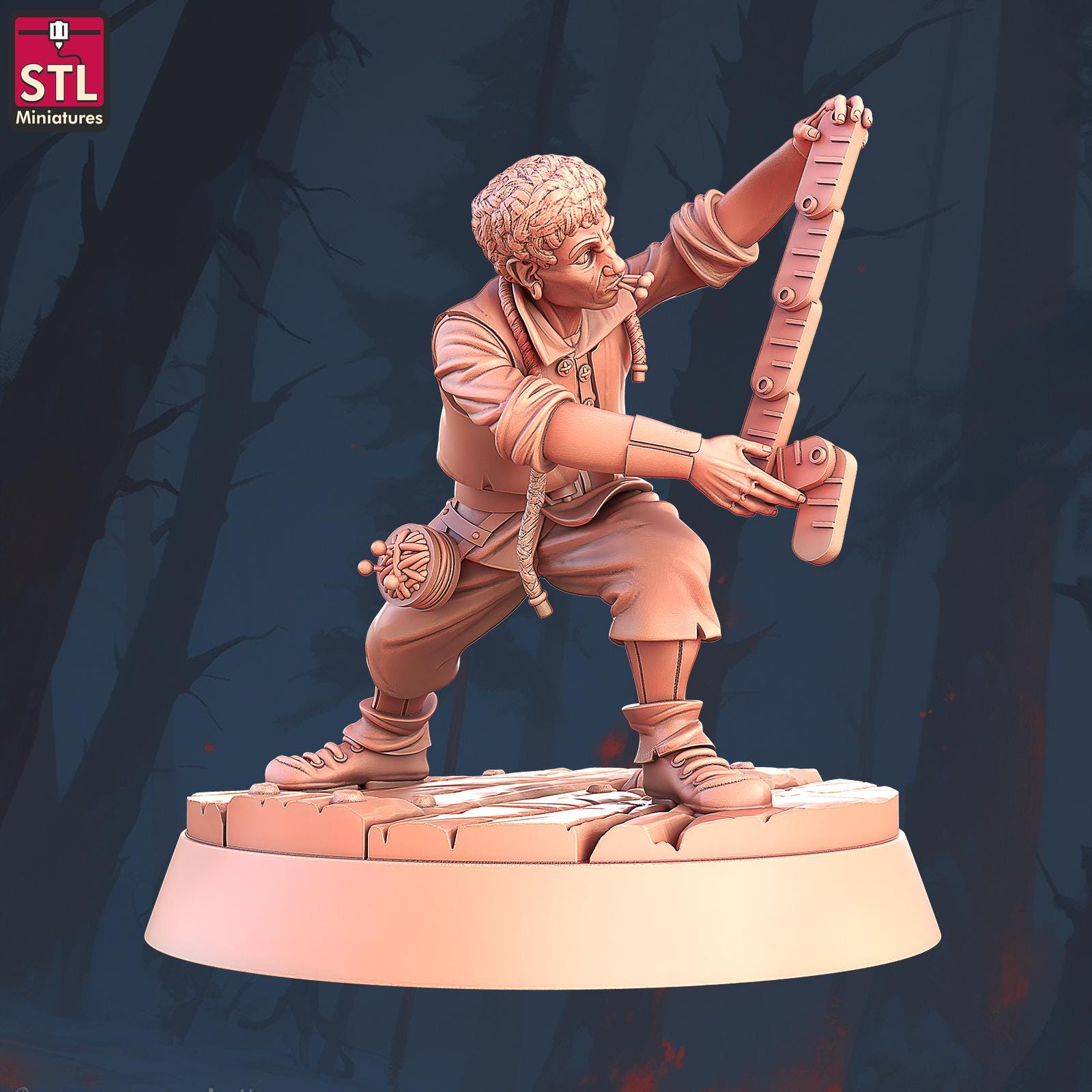 Textile Stall Set, Clothing Merchant - Townsfolk NPCs - 32mm Scale - Unpainted Miniature for DnD, Pathfinder, Tabletop RPGs - STL Miniatures