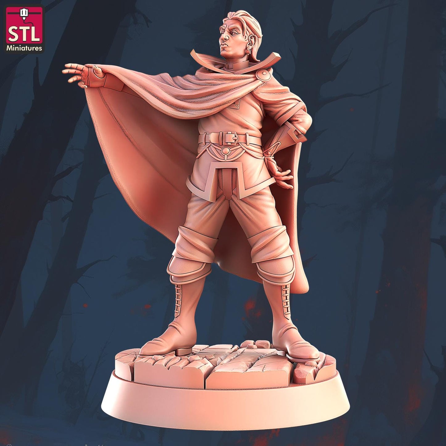 Textile Stall Set, Clothing Merchant - Townsfolk NPCs - 32mm Scale - Unpainted Miniature for DnD, Pathfinder, Tabletop RPGs - STL Miniatures