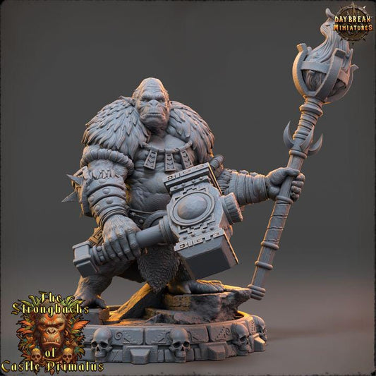 Varn Shadak, Strongbacks of Castle Primatus - 32mm Scale - Unpainted Miniature for DnD, Pathfinder, Tabletop RPGs - Daybreak Miniatures